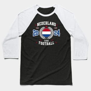 Nederland 2024 Football Supporter Baseball T-Shirt